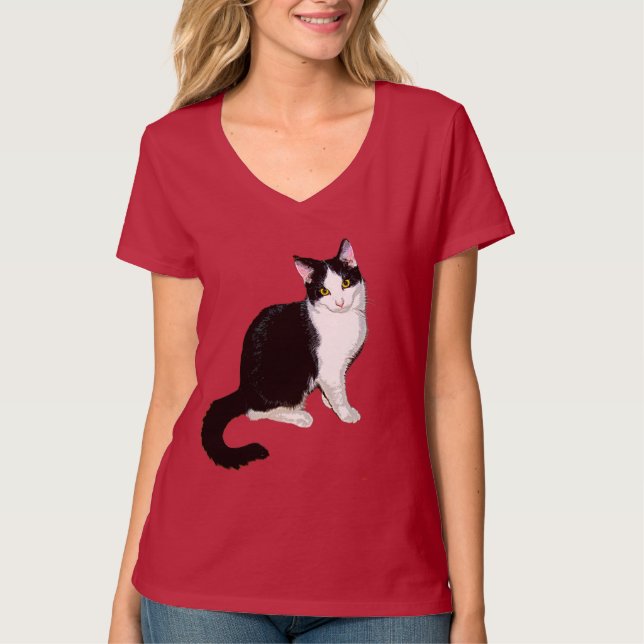 Cute Kattunge, Black and White T Shirt (Framsida)