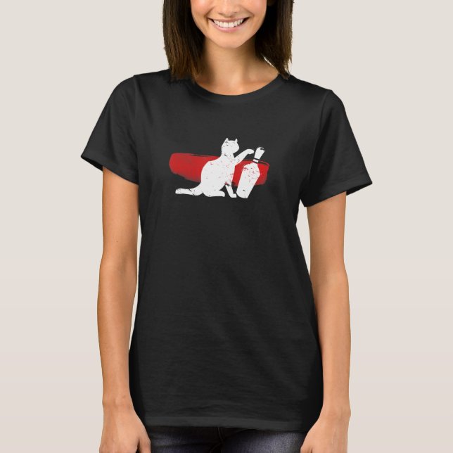 Cute Kattunge Bowlareare - Blåklingstift som passe T Shirt (Framsida)