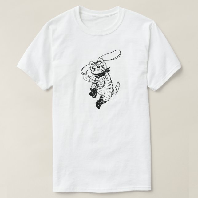 Cute Kattunge Cowboy T Shirt (Design framsida)