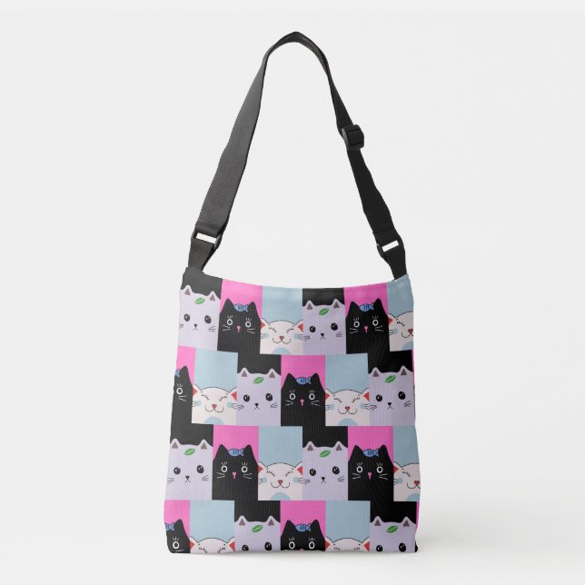 Cute Kattunge Crossbody Bag Axelväska (Framsida)