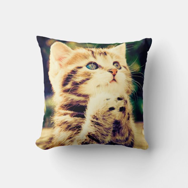 Cute Kattunge Dekorativ kudde (Framsida)