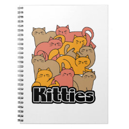 Cute Kattunge design - fläckkonst Anteckningsbok