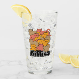 Cute Kattunge design - fläckkonst Glaskopp