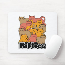 Cute Kattunge design - fläckkonst Musmatta