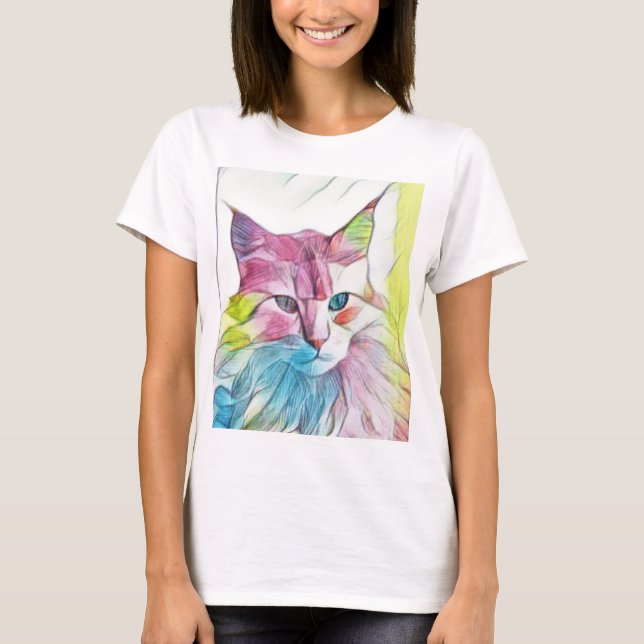 Cute Kattunge Design T Shirt (Framsida)