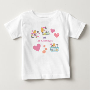 Cute kattunge flicka fyller år t shirt