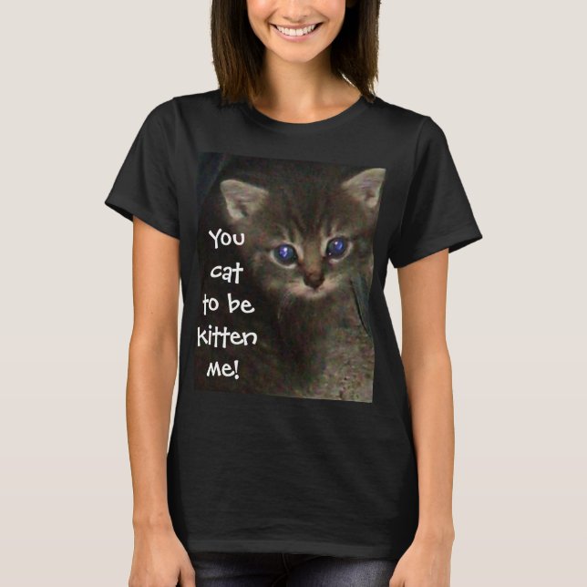 CUTE KATTUNGE-flickans topp T Shirt (Framsida)