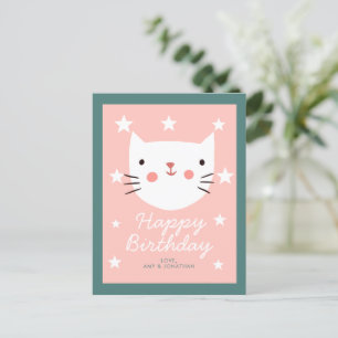 Cute Kattunge Grattis på födelsedagen Vykort