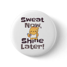 Cute Kattunge Gym Motivation Pin - "Sweat Now"!