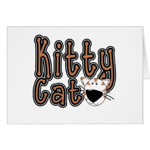 Cute Kattunge Hälsningskort