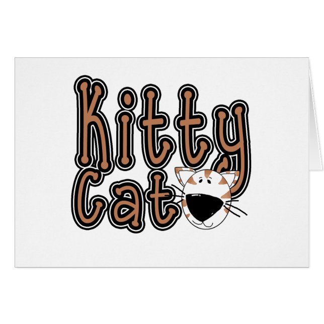 Cute Kattunge Hälsningskort (Framsidan Horizontal)