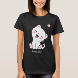 Cute Kattunge & Heart T-Shirt