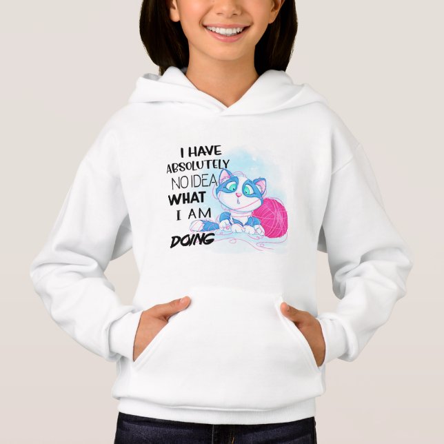 Cute Kattunge Hoodie T Shirt (Framsida)