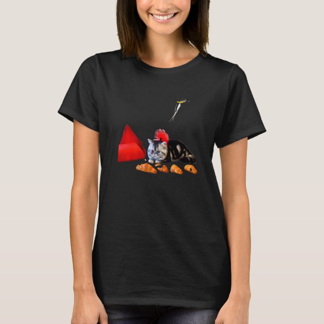 Cute kattunge humous cat memine t shirt (Framsida)