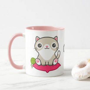 Cute Kattunge Illustration Mugg