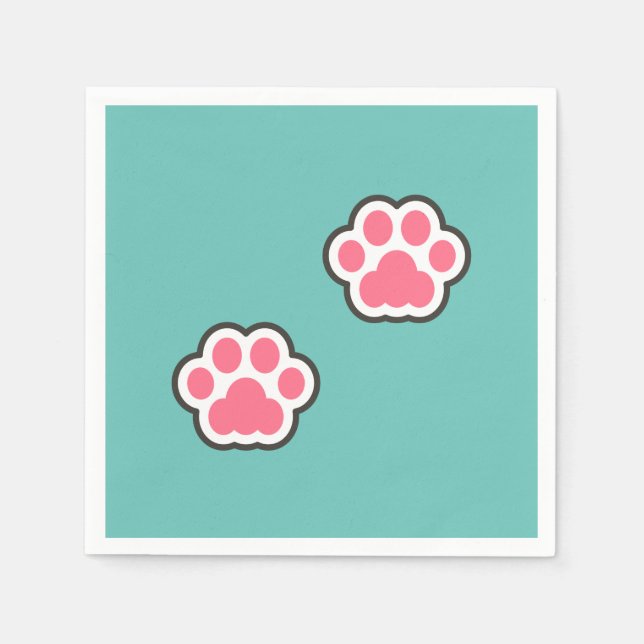 Cute Kattunge Illustration Pappersservett (Framsidan)