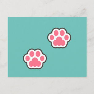 Cute Kattunge Illustration Vykort