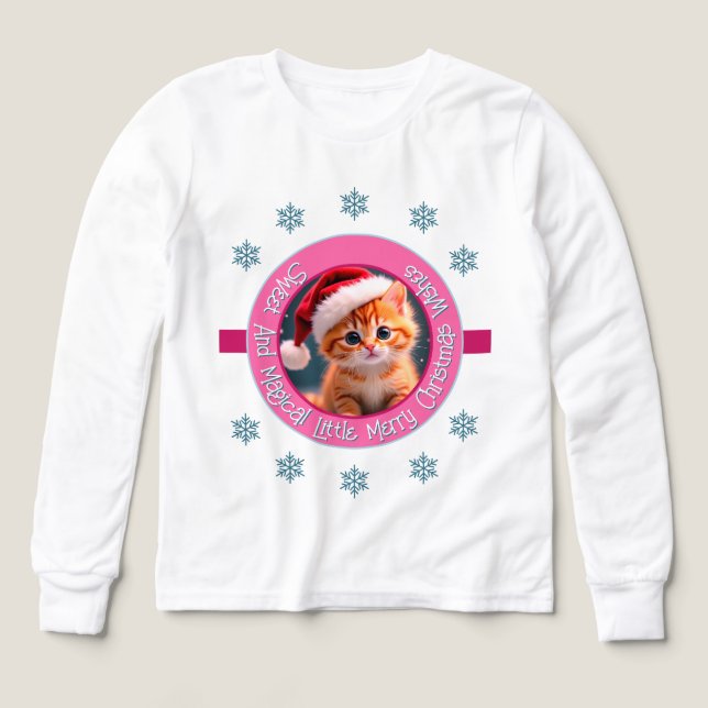 Cute Kattunge jul T Shirt (Design framsida)