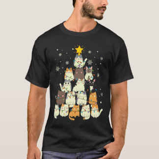Cute Kattunge Julgran Catmas God jul Ca T Shirt
