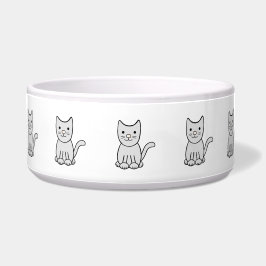Cute Kattunge keramiska pet Bowl
