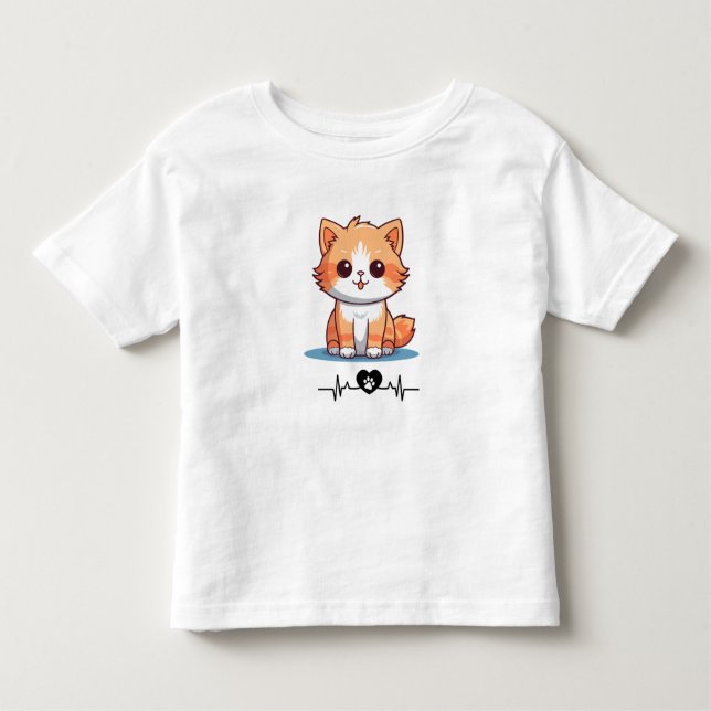 Cute Kattunge Kids' T-Shirt (Framsida)