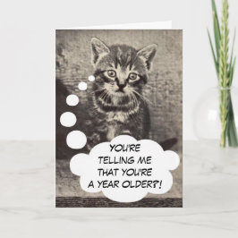 Cute Kattunge Kitten Grattis på födelsedagen Pussy Kort