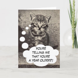 Cute Kattunge Kitten Grattis på födelsedagen Pussy Kort
