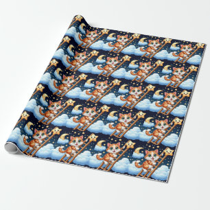 Cute Kattunge Klibs Ladder till Måne Presentpapper