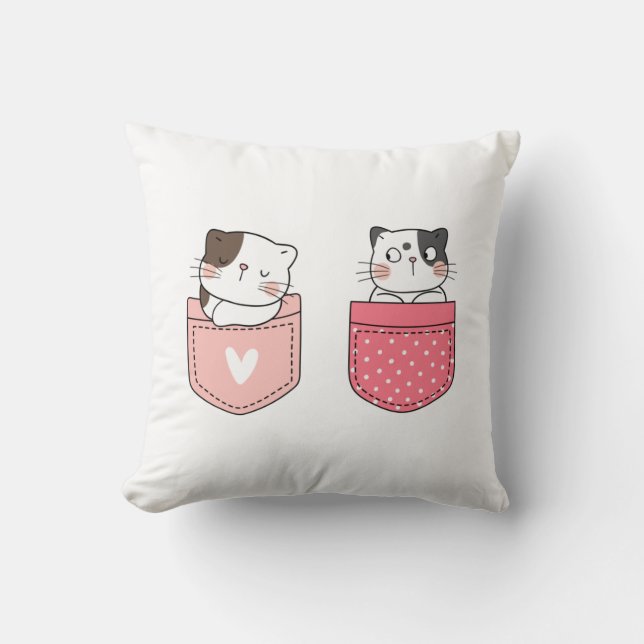 Cute Kattunge Kudde (Framsida)