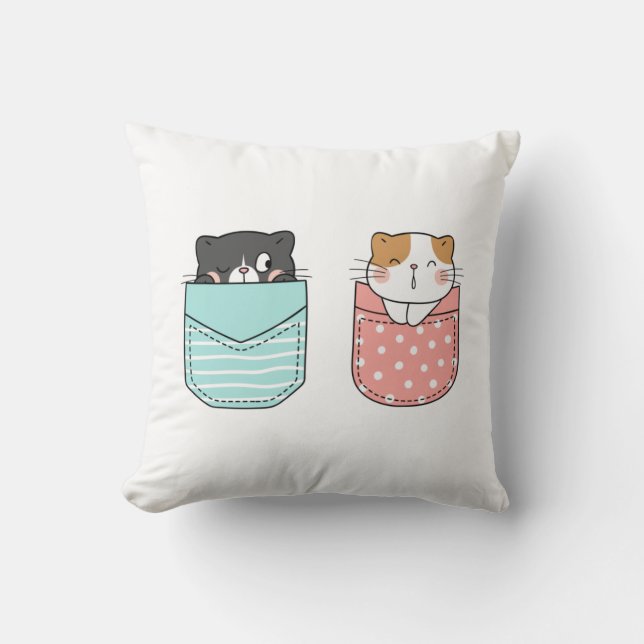 Cute Kattunge Kudde (Framsida)