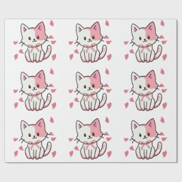 Cute kattunge med båge presentpapper