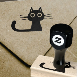 Cute Kattunge med långa whisky och Long Svan Stämpel