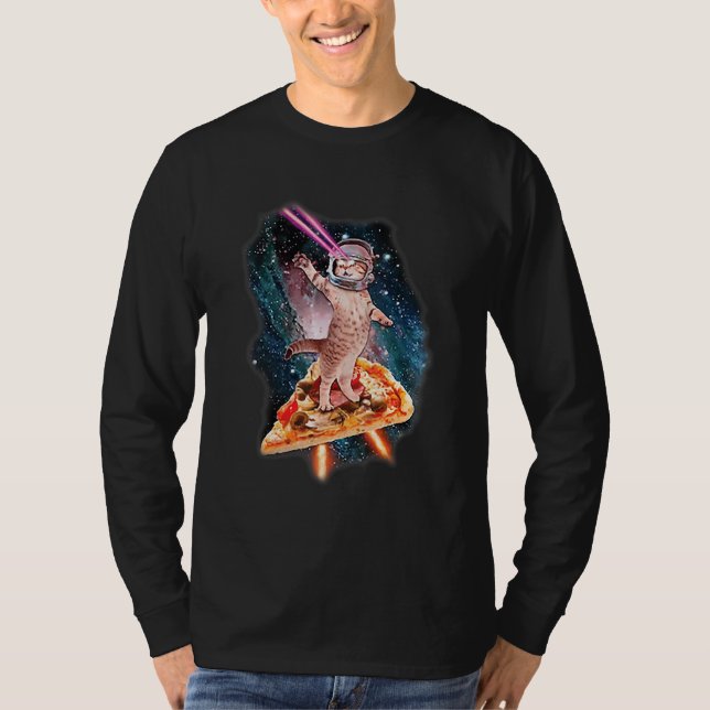 Cute Kattunge med laserstråle Öga Galaxy T Shirt (Framsida)