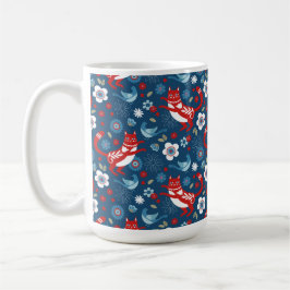 Cute Kattunge Mönster Kaffemugg