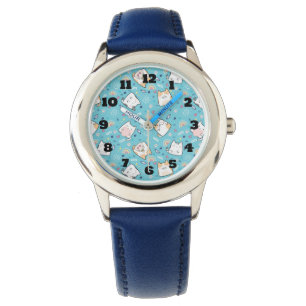 Cute Kattunge Mönster Whimsical Armbandsur