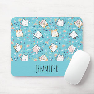 Cute Kattunge Mönster Whimsical Musmatta