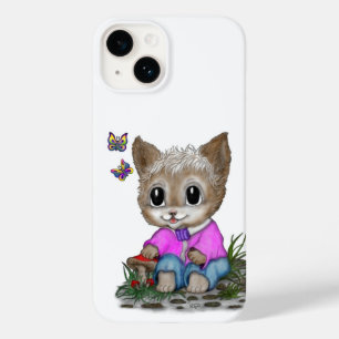 Cute Kattunge och Butterfly