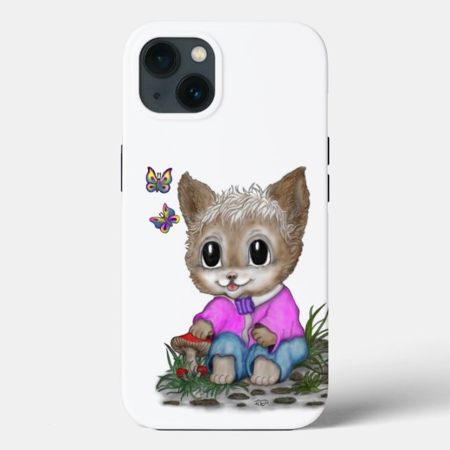 Cute Kattunge och Butterfly (Baksida)