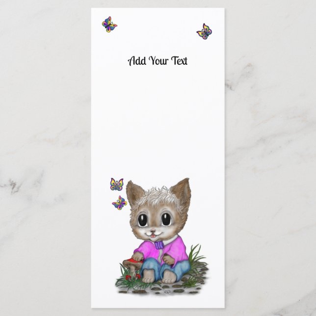 Cute Kattunge och Butterfly Meny (Framsida)