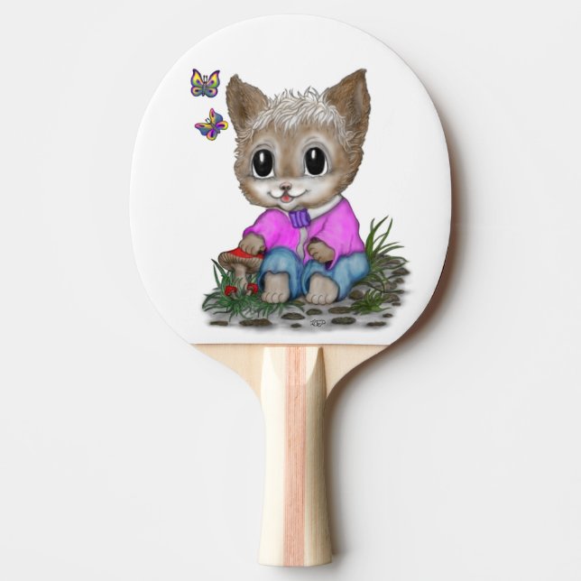 Cute Kattunge och Butterfly Pingisracket (Framsidan)