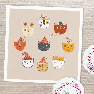 Cute Kattunge Pappersservett