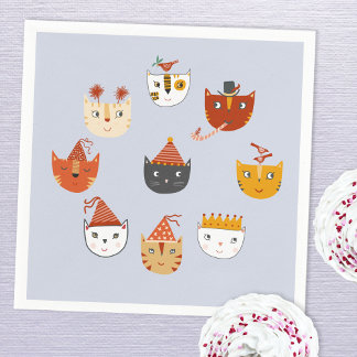 Cute Kattunge Pappersservett