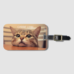 Cute Kattunge Personlig Bagagebricka