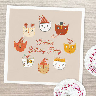 Cute Kattunge Personlig Birthday Pappersservett