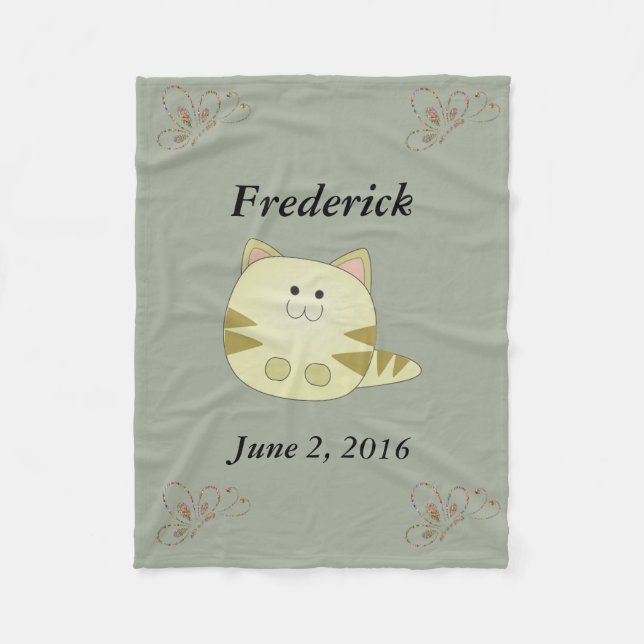 Cute Kattunge Personlig Fleece Blanket (Framsidan)
