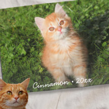 Cute Kattunge Personlig Pet Photo Anpassningsbar