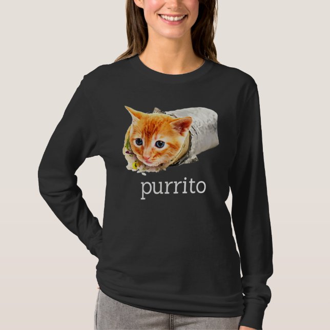 Cute Kattunge Purrito Burrito Pun Essential T Shirt (Framsida)