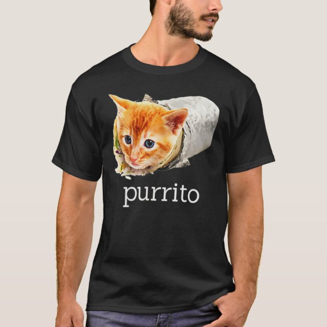 Cute Kattunge Purrito Burrito Pun Essential T Shirt (Framsida)