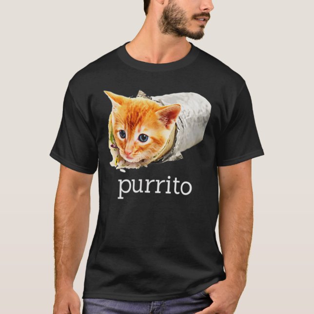 Cute Kattunge Purrito Burrito Pun Essential T Shirt (Framsida)