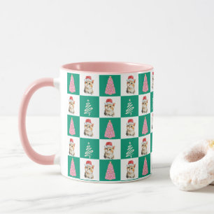Cute kattunge Santa God jul träd party Mugg